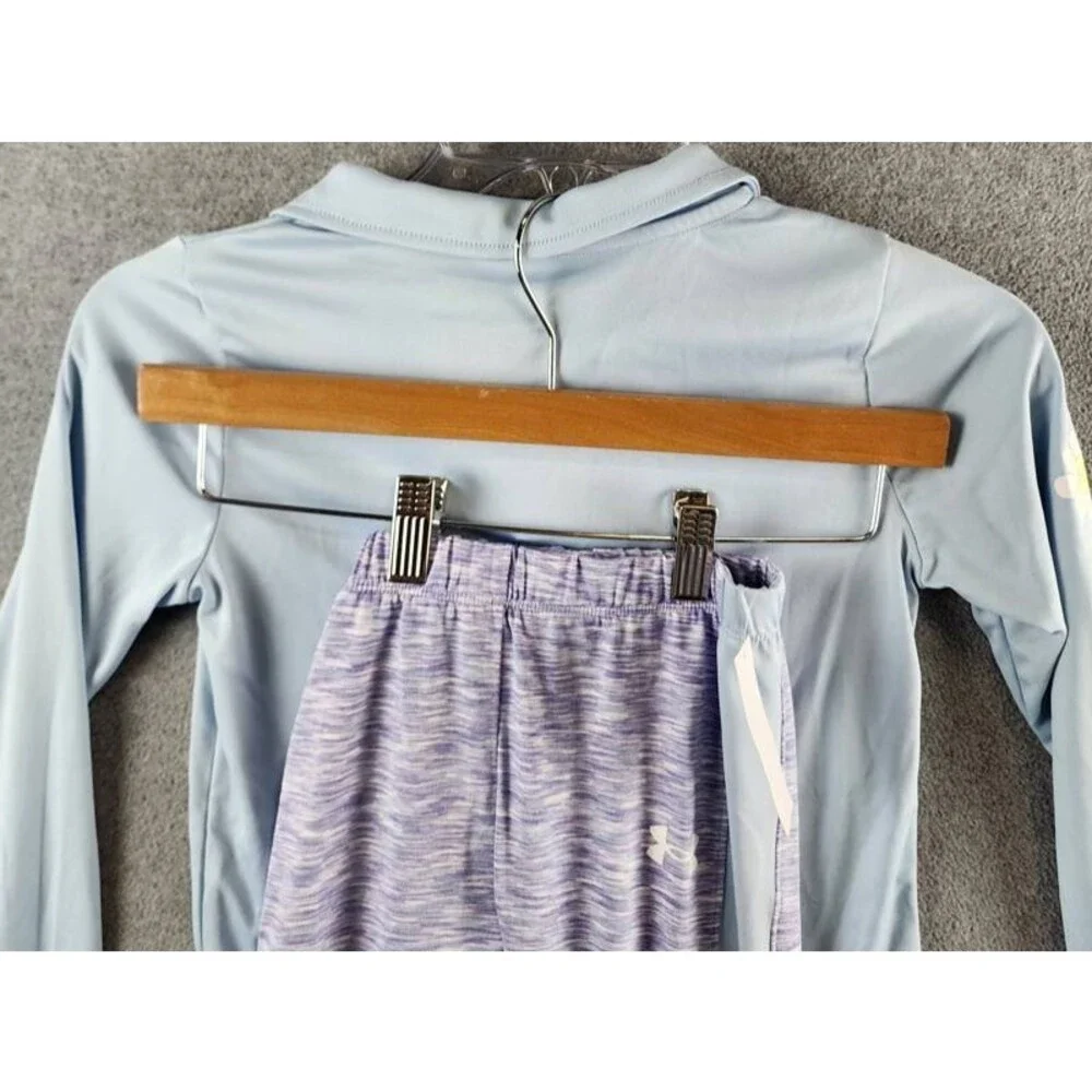 Under Armour Quarter Zipper Long-Sleeve Top and Leggings Set Girls' 6X Blue
